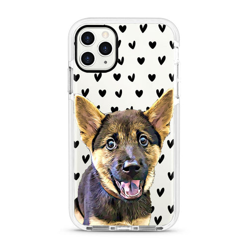 iPhone Ultra-Aseismic Case - Small black hearts